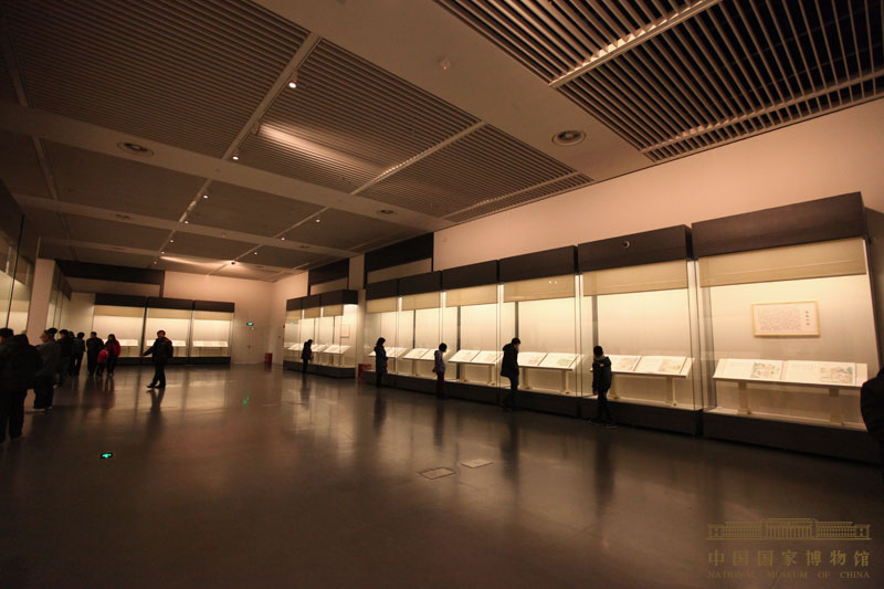 中国古代经典绘画作品展展柜设计样式-qm球盟会·(中国)球盟会展柜设计制作