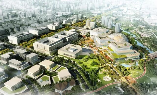 博物馆群启动区鸟瞰图（效果图）